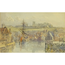  Mary Weatherill (British 1834-1913): 'Whitby from the Station', watercolour, titled signed and dated 1860 on the mount 20cm x 31cm  