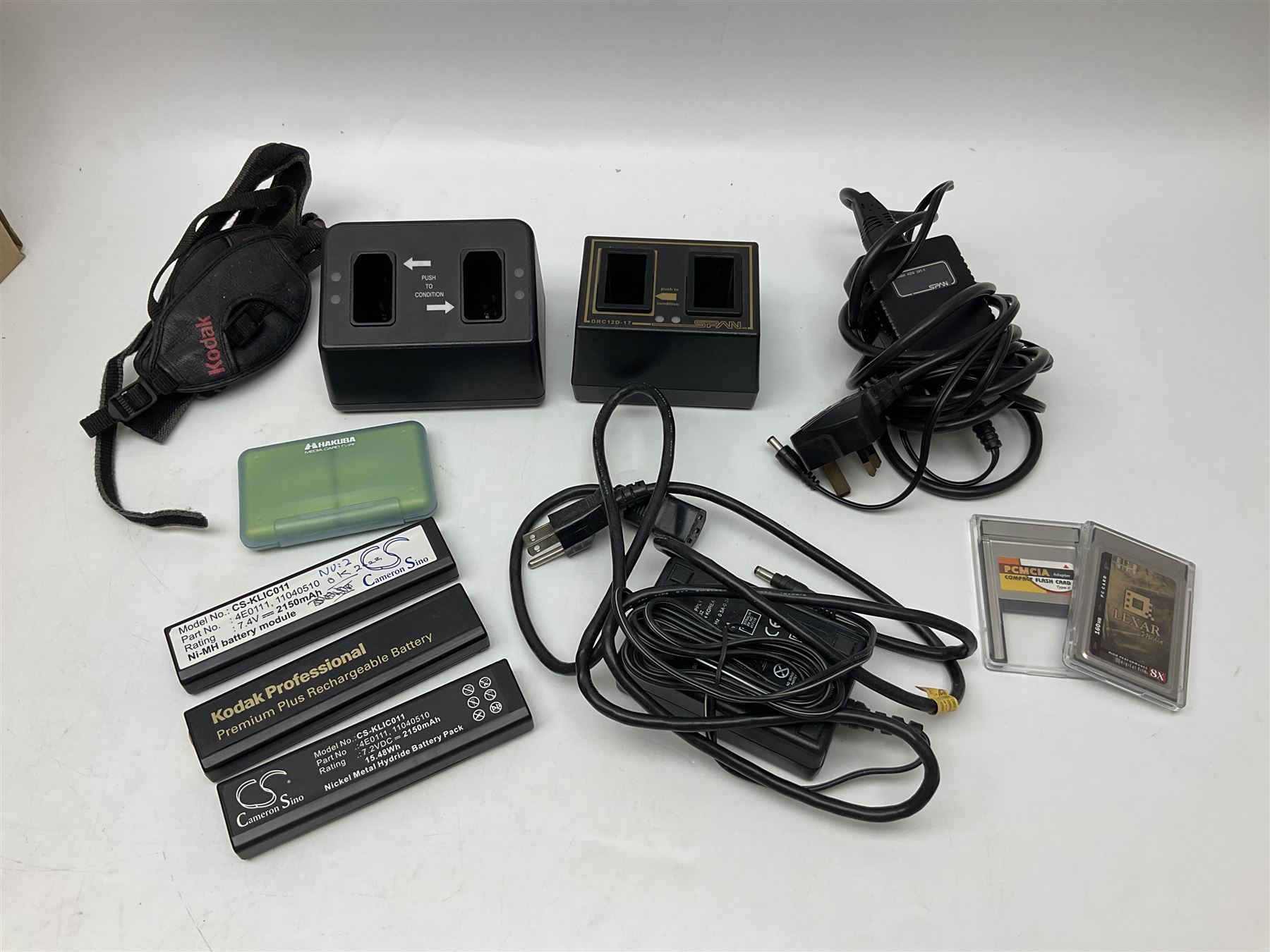 Canon EOS 1n Digital camera body, serial no. 260436, with 'Canon Zoom Lens EF 35-80mm 1:4-5.6 II Canon Inc. 52mm' lens, Kodak Professional DCS 520 digital module, and charger, serial no. K520C03165, together with Nikon F5 camera body with Kodak Professional DCS 760 digital module and charger, serial no. K760C03802