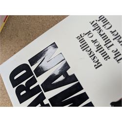 Eight first edition books, comprising signed Bob Mortimer 'And Away' autobiography, signed Richard Coles 'Murder Before Evensong' and six Richard Osman books, including 'The Thursday Murder Club' and 'The Last Devil To Die', with two Richard Osman signed bookplates