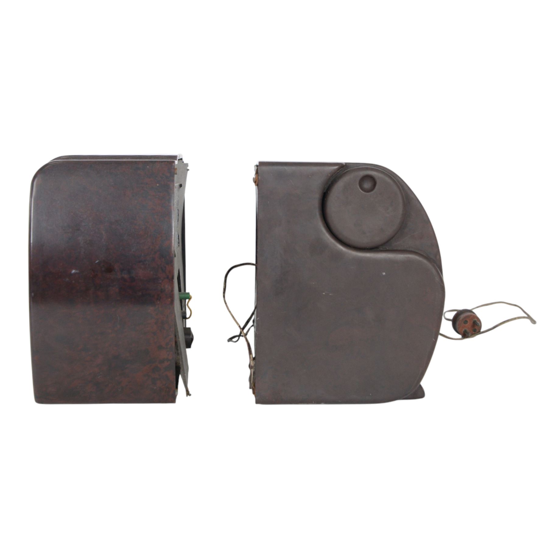 Mid 20th Century bakelite Ekco type U76 radio receiver and Raymond Electric Ltd speaker 