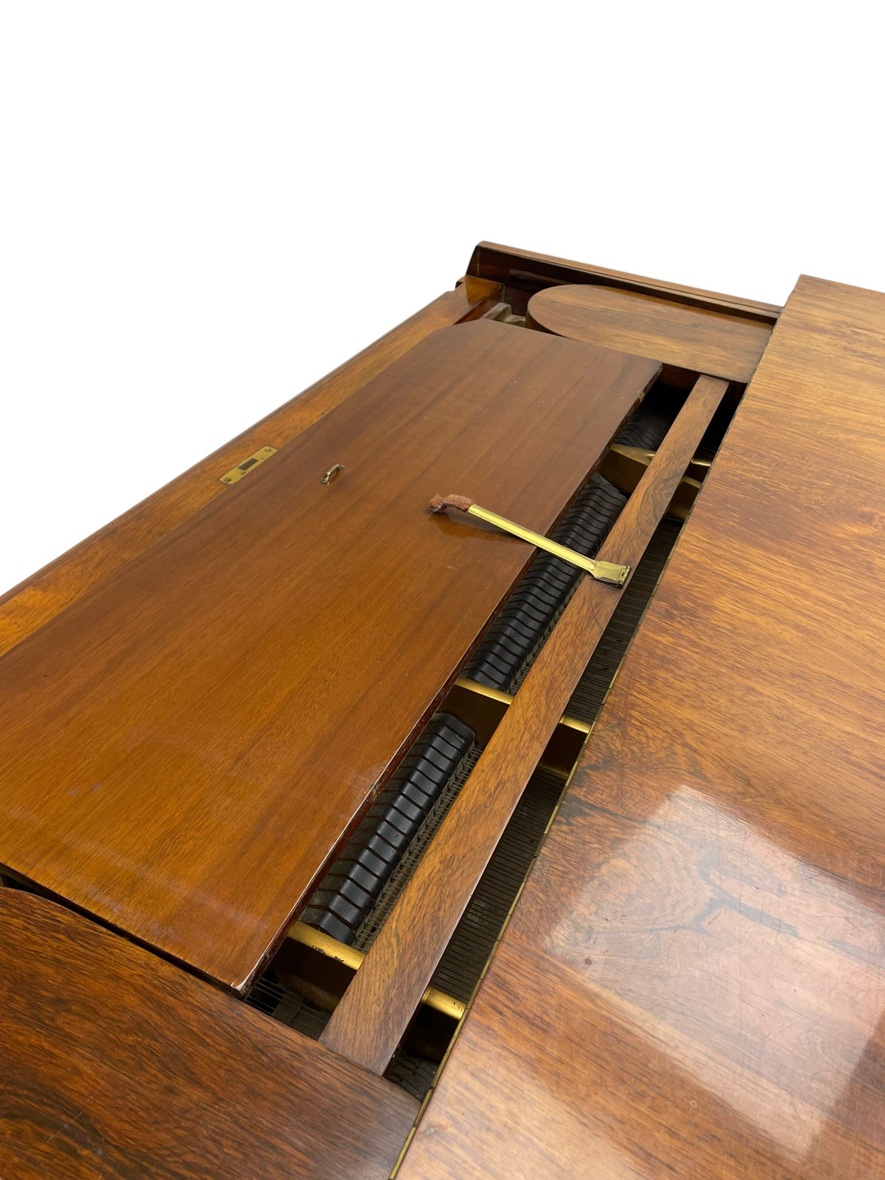 Steinway & Sons, Model A 188  grand piano - introduced in 1896, serial number 101814 (1901-1902) manufactured in Hamburg, with 20 overstrung bass notes, 85 ivory and ebony keys, in a  rosewood case with square tapered legs, roller repetition action with original stringing, felt, dampers and hammers, cast frame detailing numerous patents and awards 1859, 1872 and 1875, conforming lyre with sustaining and una corda pedals.

This item has been registered for sale under Section 10 of the APHA Ivory Act