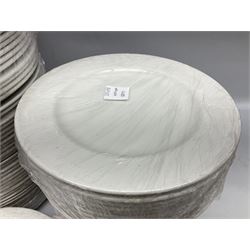 Quantity of plain white dinner plates