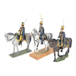 Holgar Eriksson three Napoleonic Swedish Hussars H9cm