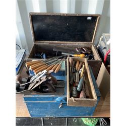 Job lot of wood working and other tools , saws , chiseles, spanners , planes etc. - THIS LOT IS TO BE COLLECTED BY APPOINTMENT FROM DUGGLEBY STORAGE, GREAT HILL, EASTFIELD, SCARBOROUGH, YO11 3TX