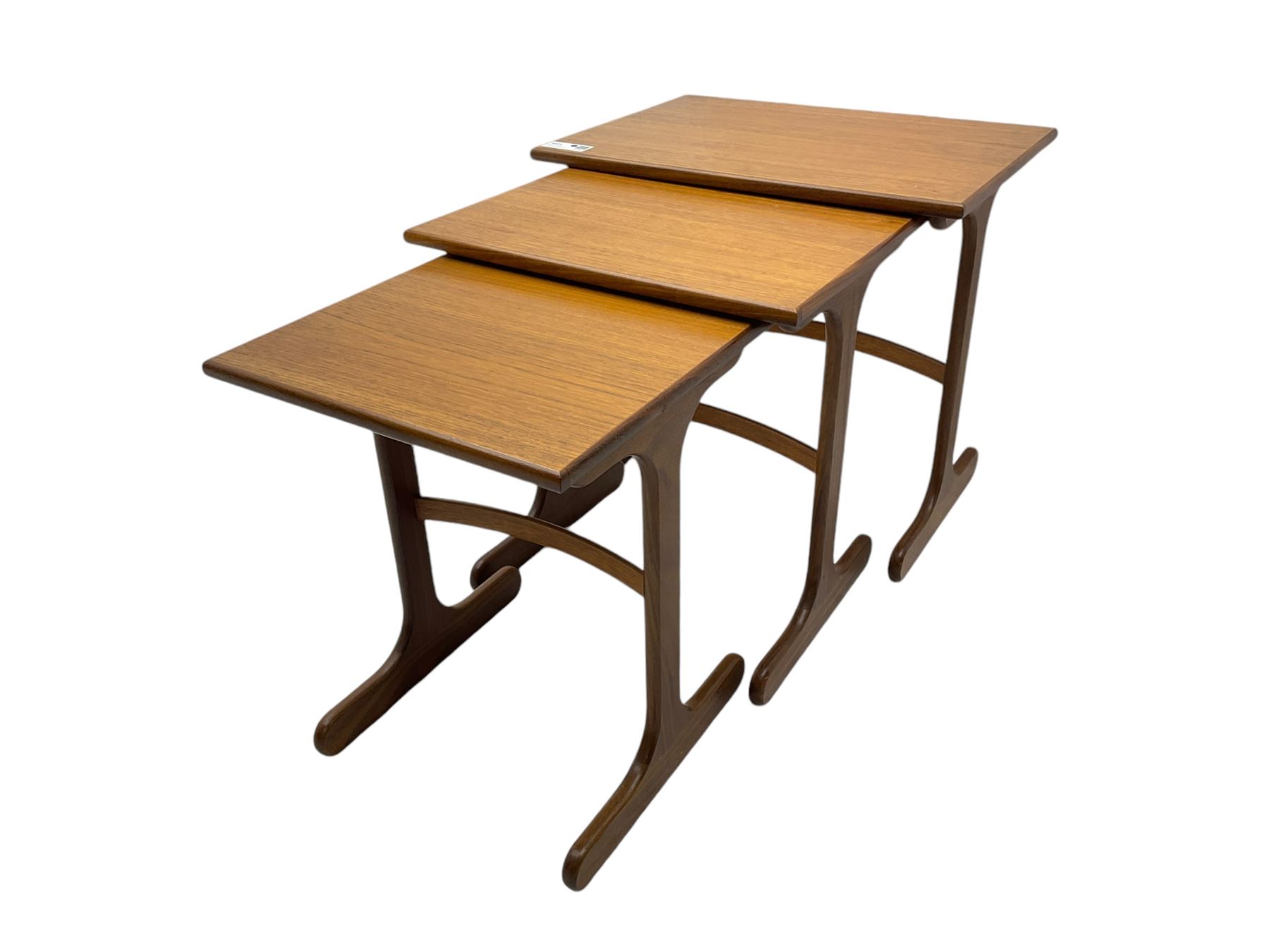 G-Plan - nest of three teak tables 