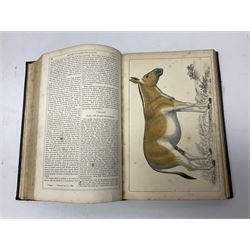 Goldsmith, Oliver; A History of the Earth and Animated Nature, 2 volumes, pub. Fullarton, Edinburgh and London, illustrated with coloured plates, cloth and leather bound with marbled edges (2)