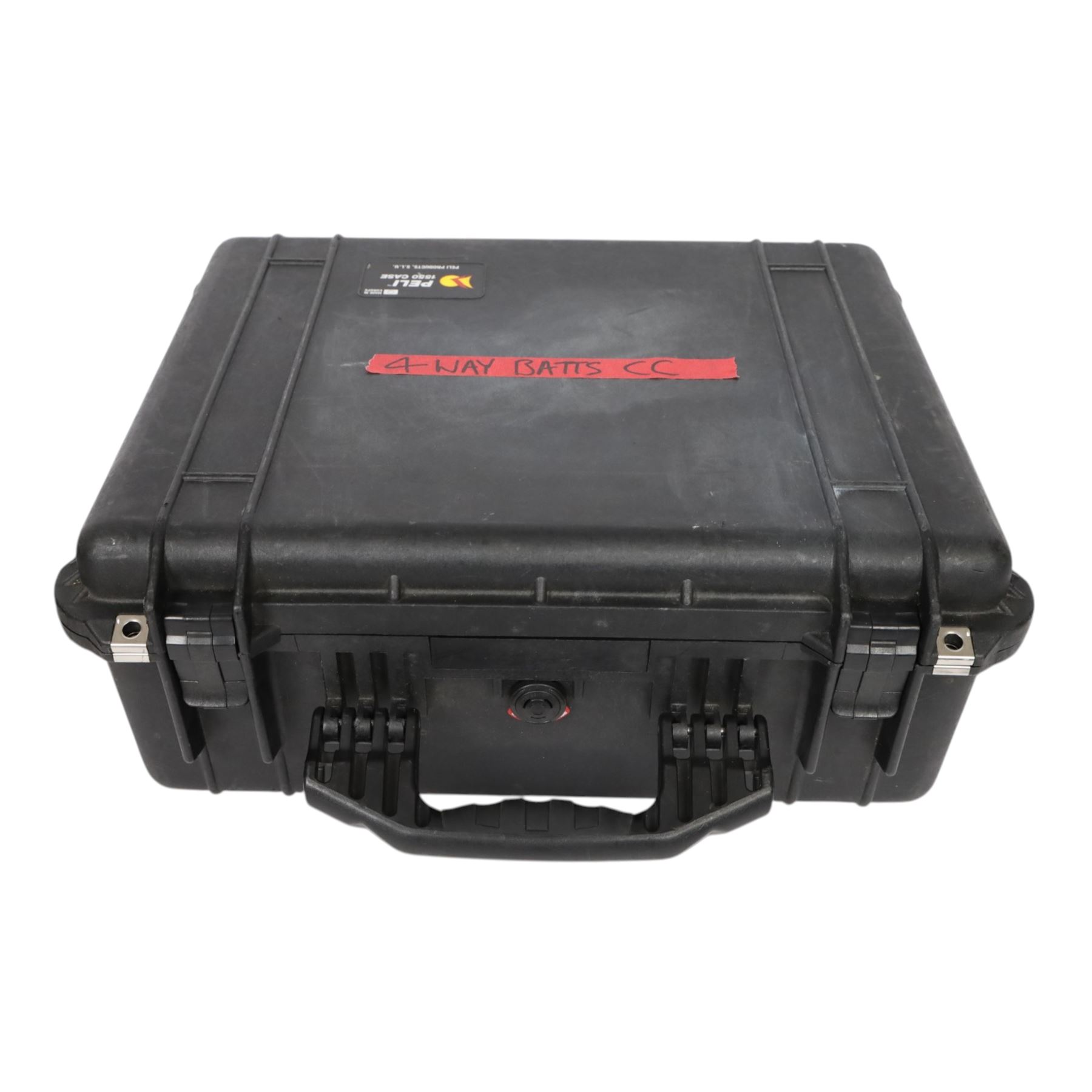 IDX Endura HL10DS 96Wh V Mount four battery set with IDX VL-4S Simultaneous V Mount charger and cable, in a custom cut Peli 1550 flight case