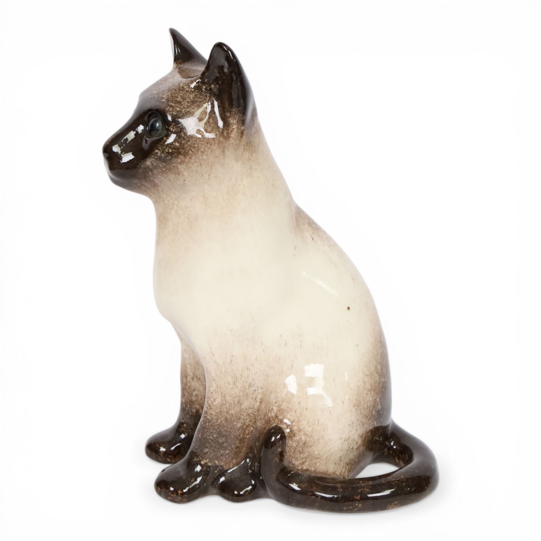 Winstanley pottery cat, signed beneath, H23cm