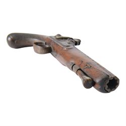 19th Century percussion belt pistol by Smith with, 6