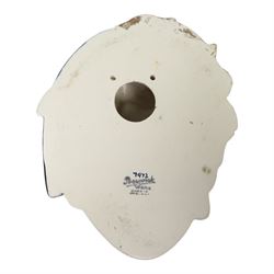 Beswick Ware Art Deco wall mask, with orange hair waring a beret, marked to the back Beswick wares 314 and 7972, H24cm