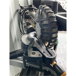 Macallister chop saw with stand, and electric weedkiller - THIS LOT IS TO BE COLLECTED BY APPOINTMENT FROM DUGGLEBY STORAGE, GREAT HILL, EASTFIELD, SCARBOROUGH, YO11 3TX