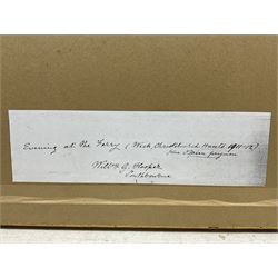 William G Hooper (British fl.1870-1912): 'Evening at the Ferry - Christchurch', watercolour signed and dated 1912, titled verso 38cm x 63cm