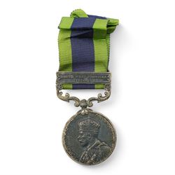India general Service Medal, George V, to 545 Havr. Pithu Ram 1/69th Punjabis with Waziristan 1919-21 and Afghanistan N.W.F 1919 clasps and another India General Service Medal, George V, to 9047 Sepoy Fauja Singh 2.12th Frontier Force with North West Frontier 1930-31 clasp (2)