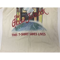 Live Aid memorabilia 13th July 1985 Wembley Stadium - Official Programme with ticket; and The Global Juke Box T-shirt
