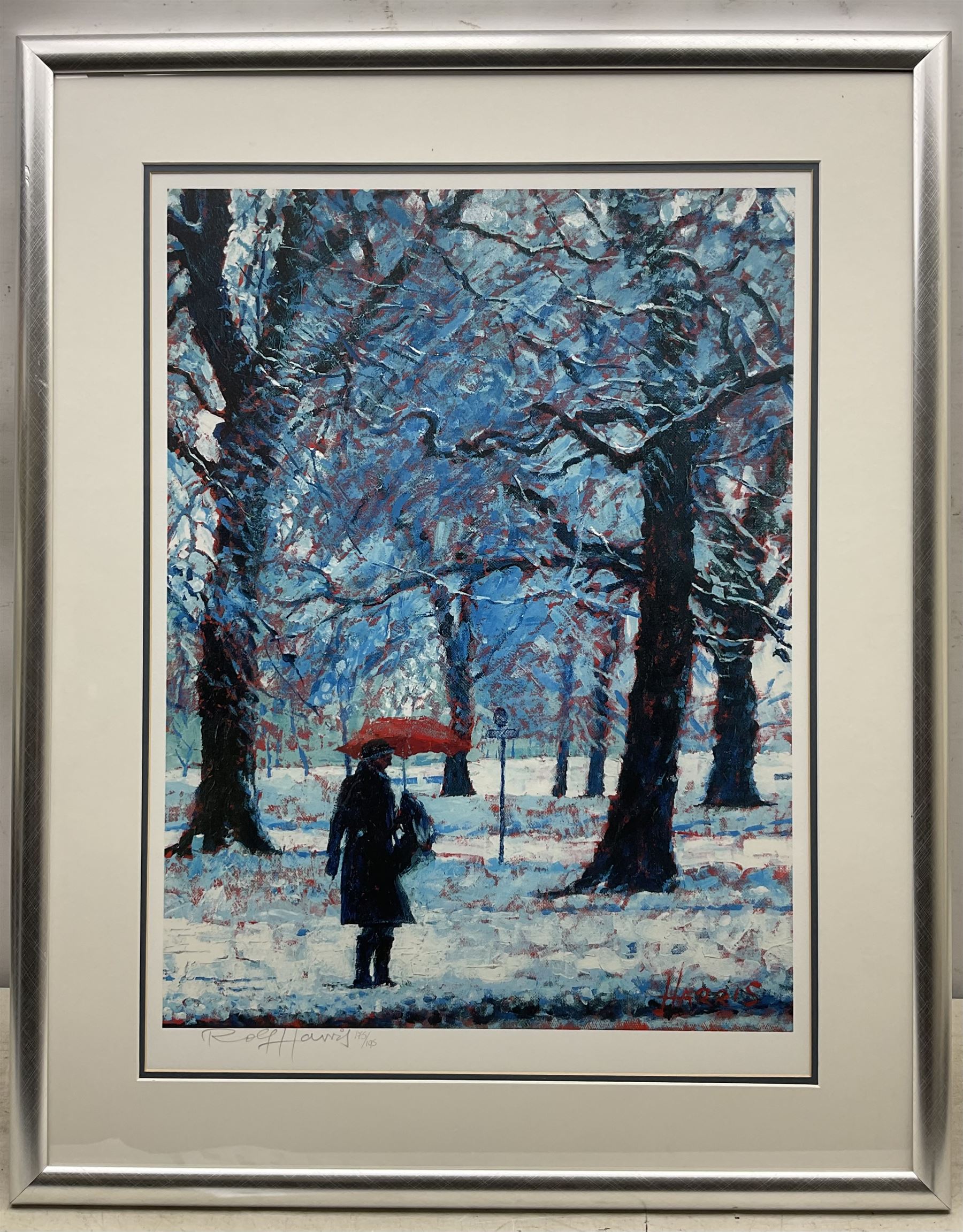 Rolf Harris (Australian 1930-): 'The Straw Hat' 'The Red Umbrella' and 'Sunset Lion', three limited edition  giclee prints signed and numbered 268/695, 175/195 and 194/345 in pencil, max 60cm x 36cm (3)