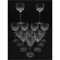  Six Waterford Lismore Hock glasses and six Waterford Tyrone wine glasses (12)  