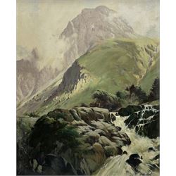 Maurice Kent (British Mid 20th century): Mountain Stream, oil on canvas signed 60cm x 49cm