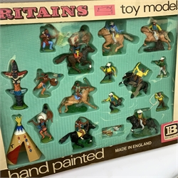Britains Deetail Cowboys and Indians set No.7630, boxed; Britains part set of Royal Canadian Mounted Police No.7695, boxed; and Nulli Secundus Remote Control Helicopter, boxed (3)