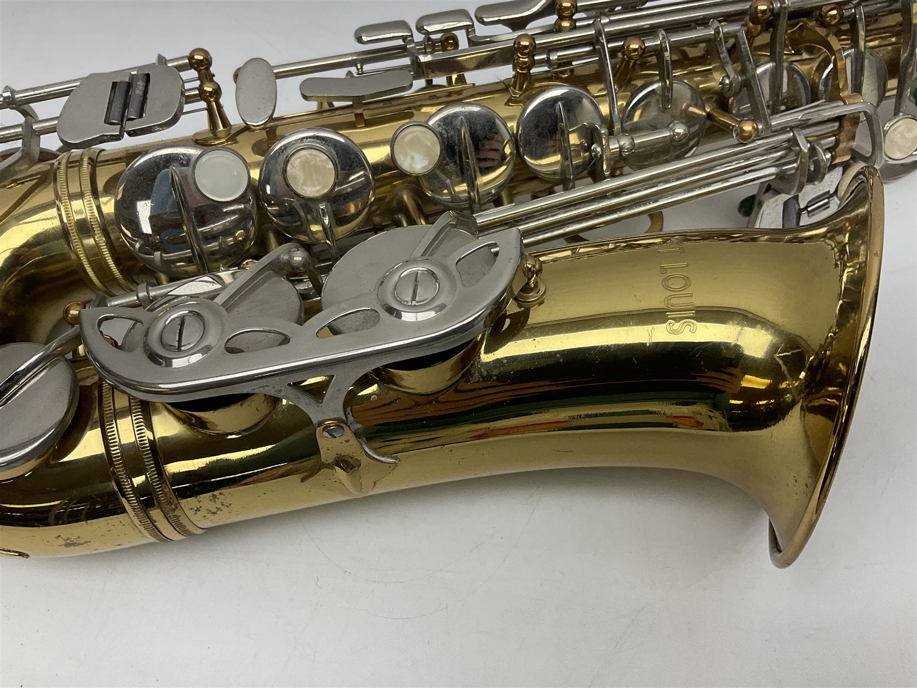 St Louis Alto saxophone, serial no.82437 in John Packer JP Blues 141 carrying case; with two-piece saxophone stand