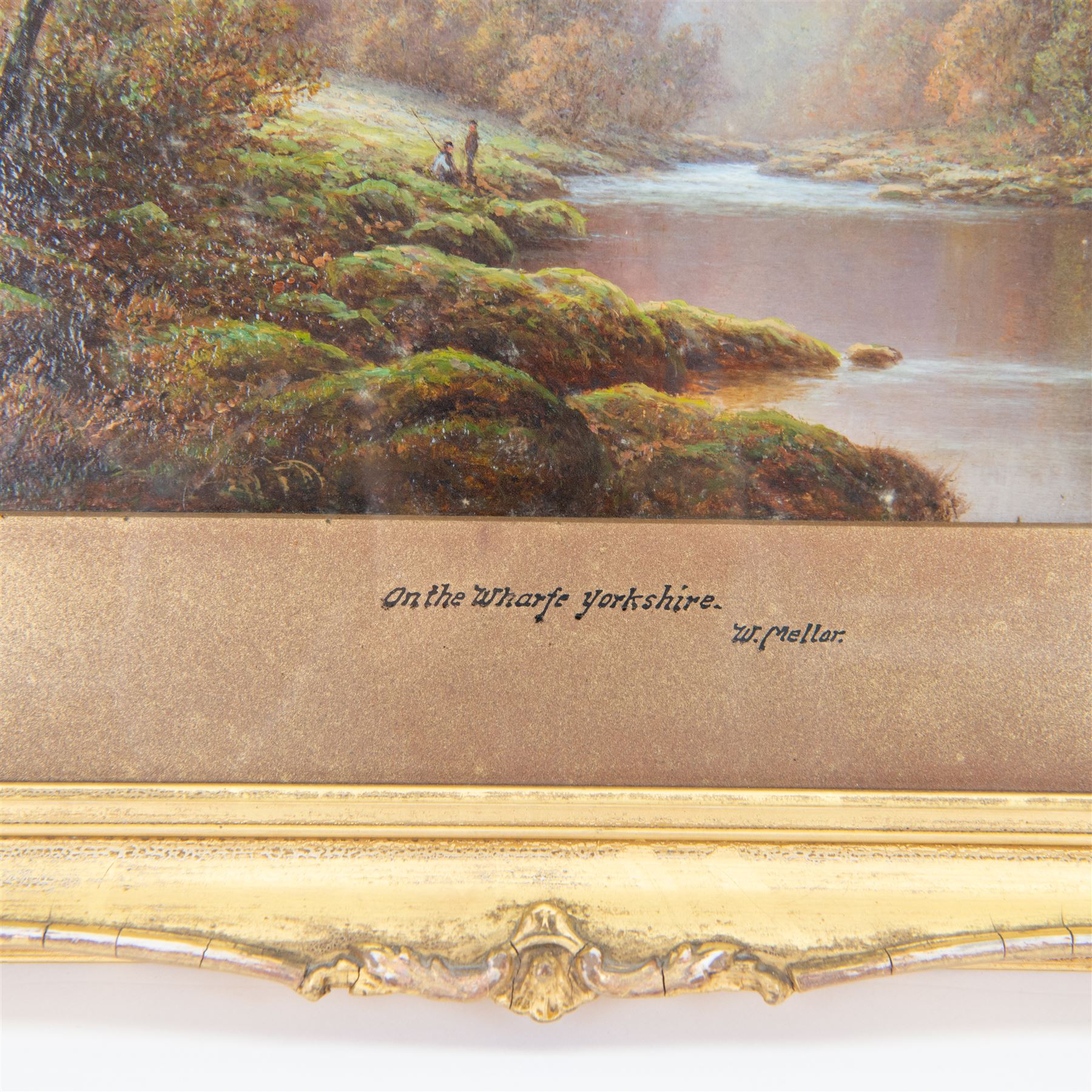 William Mellor (British 1851-1931): 'On the Wharfe - Yorkshire', oil on board signed, titled on the mount 20cm x 30cm