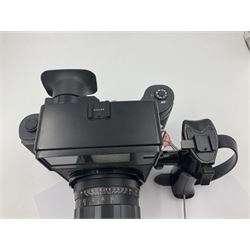 Mamiya Universal camera body, serial no. A87210, with 'Mamiya - Sekor P 1:4.7 f=127mm' lens, serial no. 31476 and Mamiya 6x9 roll film adapter