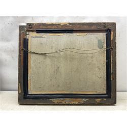 Benjamin Zobel (German/British 1762-1830): Animals in the Farmyard, 'Marmotinto' sand picture signed with initials 47cm x 59cm