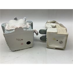 Collection of Nao figures, to include 'Moment with Mummy' no.1429, 'Stories with Grandma' no.1512, 'A Hug of Love' no.1467, together with fourteen further Nao figures and a Cascades clown figure