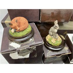 Large quantity of Country Artists small figures of animals, to include Miniature Hedgehog CA 144, Swan Family CA 458, Pig Family CA 455, etc, together with quantity of cased Companion figures, to include Seal CA 577, Chick CA 574 and Kitten CA 576, all with boxes/cases