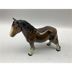 Seven Beswick figures of horses, including Connemara pony in grey no.1641, Arab in bay no.1265, large foal in grey no.947 etc, together with a Goebel figure of a horse (8)