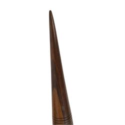 19th century lignum vitae rope maker's fid, L32cm