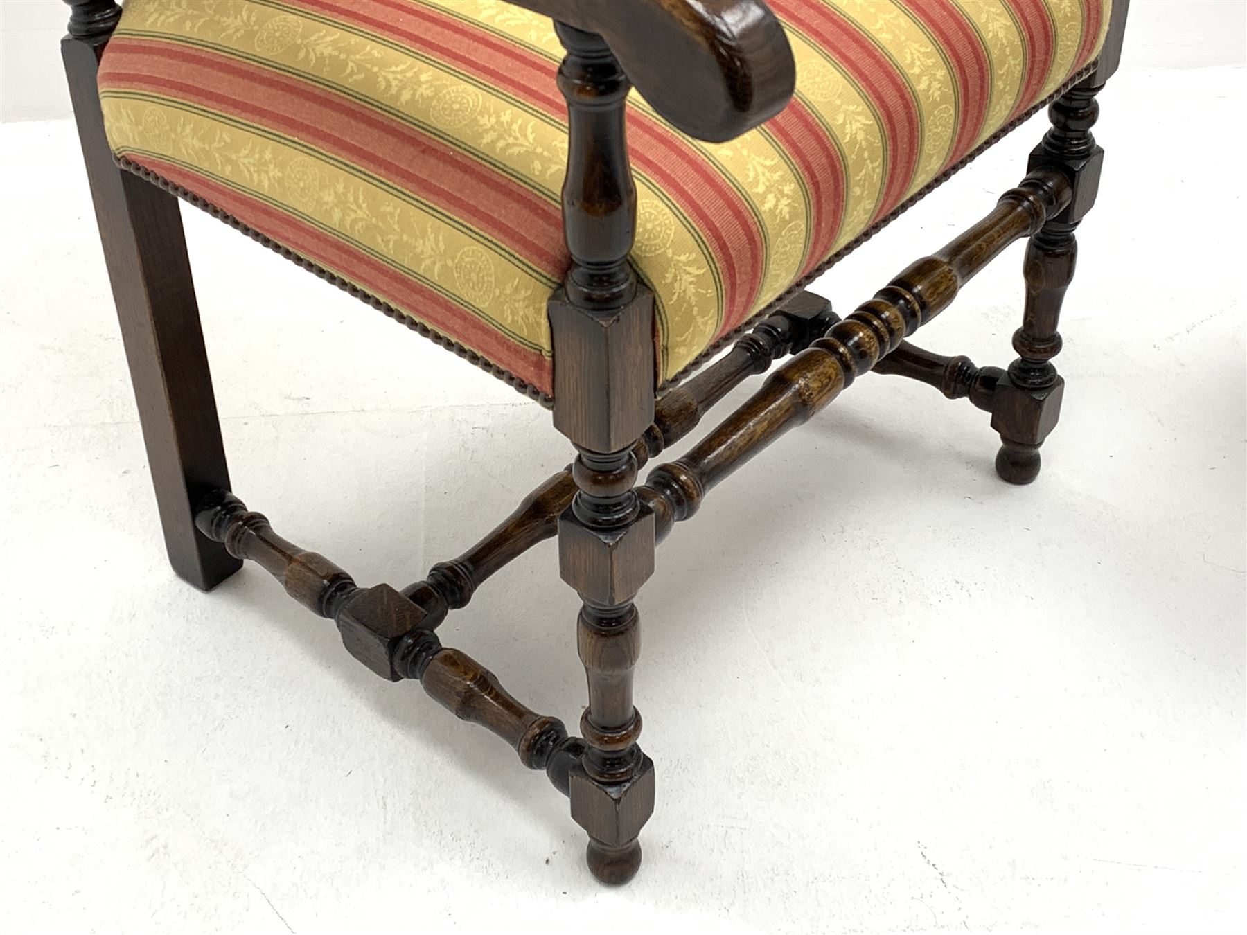 Royal Oak Furniture Co Jacobean style oak dining table, rectangular