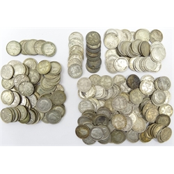  Collection of two hundred and twelve silver threepence pieces one hundred and fifty pre 1920 including Queen Victoria and sixty-two pre 1947, mostly King George V   