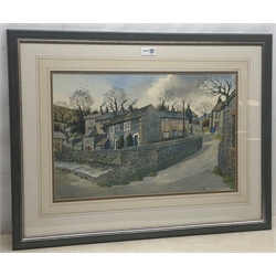 William (Bill) Kirby (Northern British 1934-2019): Dales Village, watercolour signed 33cm x 52cm