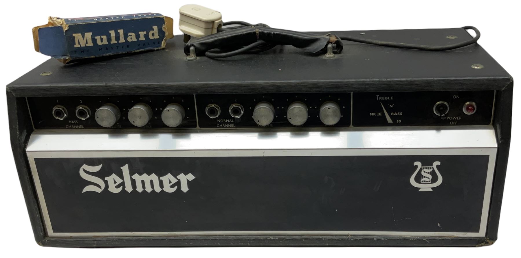 1960s Selmer Treble 'N' Bass 50watt Mk.III professional guitar amplifier, serial no.56866, with cover, L52cm