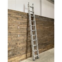 Abru Starmaster DIY aluminium extending ladders - 3.13m closed, 5.56m extended