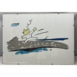 Javier Mariscal (Spanish 1950-): Cobi in Barcelona, set of three limited edition serigraphs embossed with signature and numbered 568, 500 and 581/700 in pencil max 50cm x 60cm 
Notes: Commissioned by SEAT in 1989 on the occasion of the Barcelona 1992 Olympic Games.