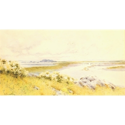 John Abernethy Lynas-Gray (British 1869-1940): Estuary Landscape, watercolour signed 23cm x 42cm