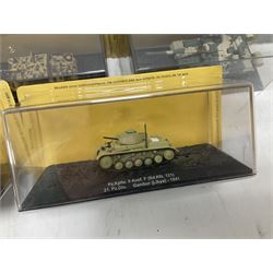 DeAgostini The Combat Tanks Collection -  forty-six periodical issued die-cast models of tanks; in plastic display cases in unopened blister packs (46)