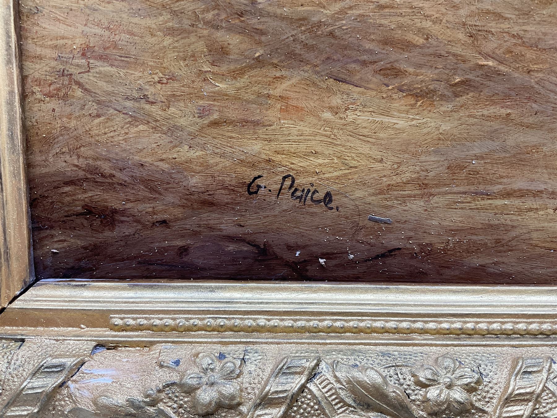 George Paice (British 1854–1925): Portrait of a Hunter in Stable Setting, oil on board signed 39cm x 49cm