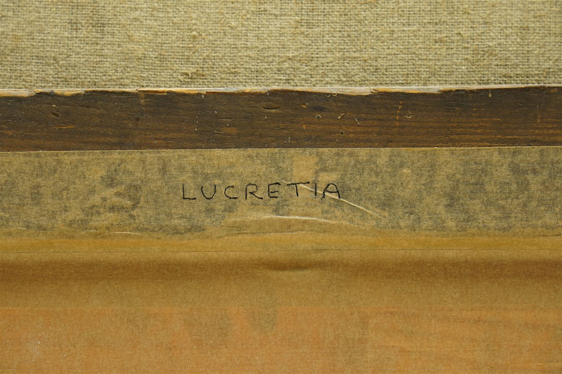 Follower of Gortzius Geldorp (Flemish 1553-1618): The Death of Lucretia, 18th century oil on canvas unsigned 48cm x 37cm
Notes: portrays the moment just before Lucretia's tragic suicide by dagger (note the hilt in her hand). The painting bears a remarkable similarity in composition to Geldop's Venus; additionally, the work also highlights the pearl earring of Lucretia, a signature inclusion of Gortzius to showcase wealth and symbolic elements. 