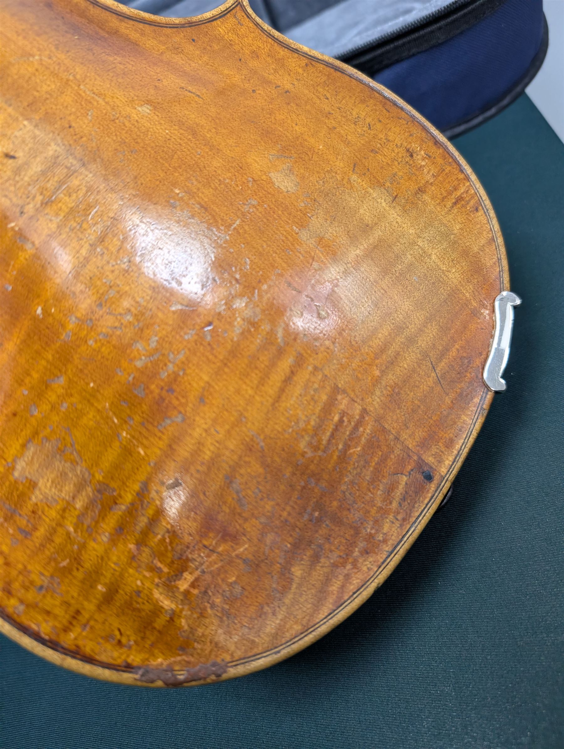 20th century violin, bearing label for Antonius and Hieronymus Amati, with bow stamped G. Werner, contained within fitted case