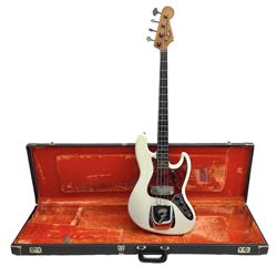 1963 Fender Jazz three-knob bass guitar;