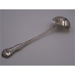 Victorian silver Kings Husk pattern sauce ladle, hallmarked William Eaton, London 1840, L33cm, approximate weight 10.39 ozt (323.4 grams)