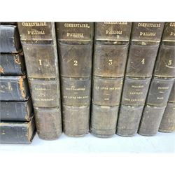 Histoire De Saint Bernard Et De Son Siecle par Le R.P. Marie-Theodore Ratisbonne. 1864 Paris. Two volumes; Nouveau Commentaire Litteral, Critique Et Theologique. 1854 Paris. Nine volumes; and Oeuvres De M. Audin. 1845/7 Paris. Eight volumes. All with leather bindings (19)