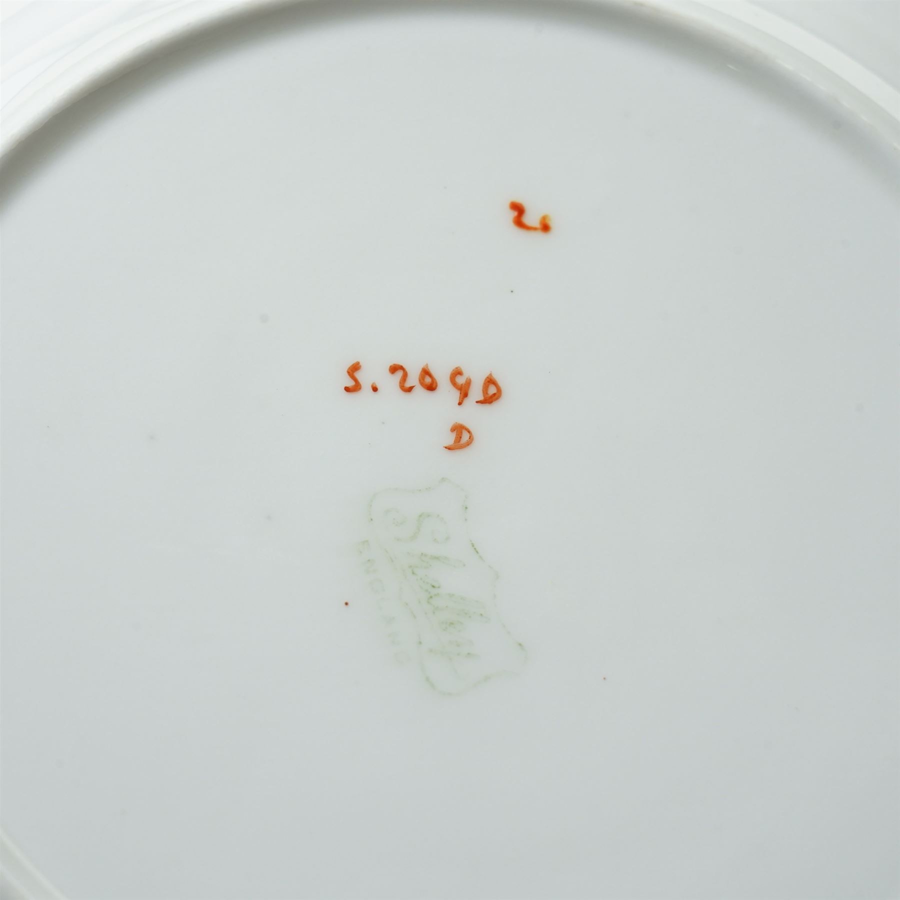 Shelley tea wares, comprising ten teacups and saucers, twelve side plates, and two sandwich dishes