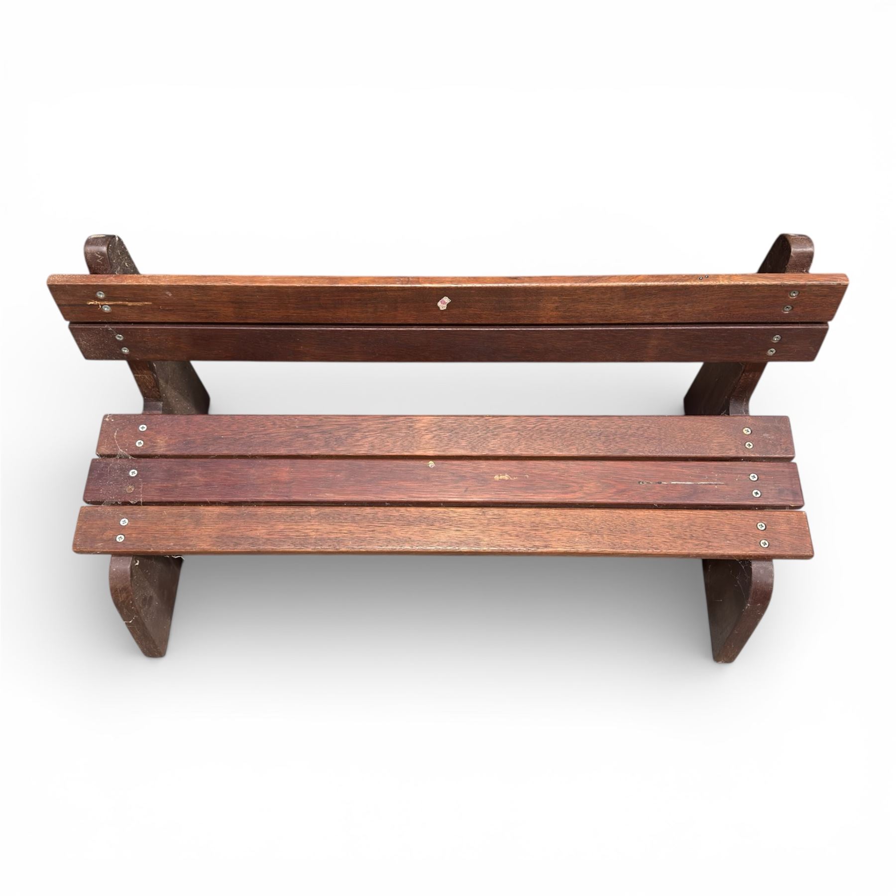 Children's wooden garden bench