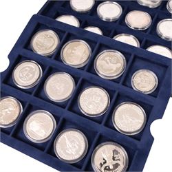 'The Olympic Commemorative Coin Collection', set of thirty-six silver proof coins, various countries and denominations, boxed