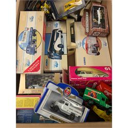 Collection of diecast model vehicles, including Corgi, Vanguards, Solido and LLedo examples