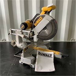 DeWalt DW708-GB mitre saw  - THIS LOT IS TO BE COLLECTED BY APPOINTMENT FROM DUGGLEBY STORAGE, GREAT HILL, EASTFIELD, SCARBOROUGH, YO11 3TX