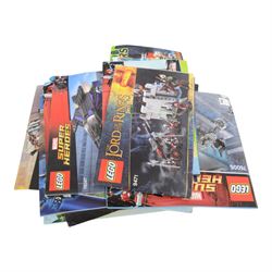 Quantity of loose Lego from various kits, together with a collection of Lego instruction booklets for various sets, including Marvel, Star Wars, DC Comics Dr Who, etc 